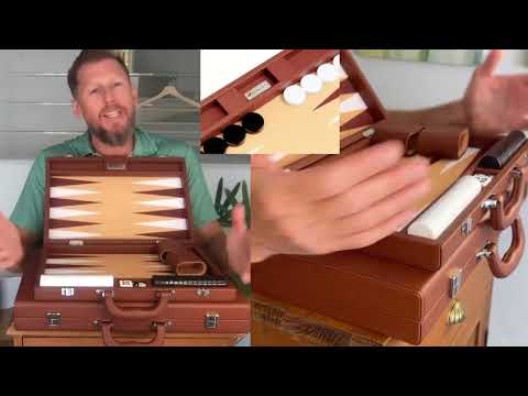 
                  
                    Laad en speel video in Galerijweergave, See details on the 16-inch backgammon board by Silverman &amp;amp; Co.
                  
                