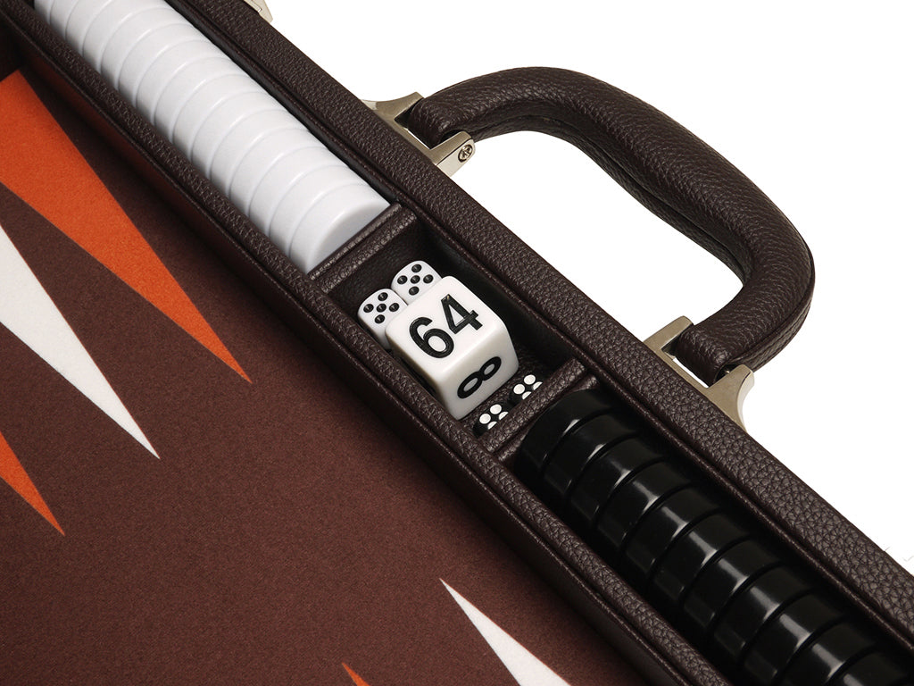16-inch Premium Backgammon Set - Dark Brown - American-Wholesaler Inc.