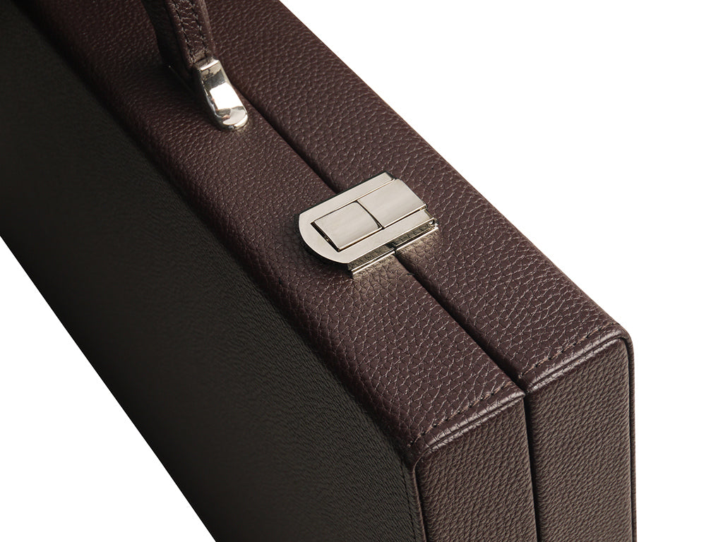 16-inch Premium Backgammon Set - Dark Brown - American-Wholesaler Inc.