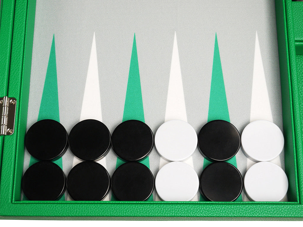 19-inch Premium Backgammon Set - Green - American-Wholesaler Inc.