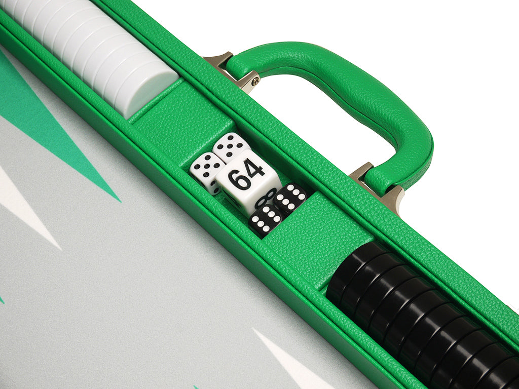 19-inch Premium Backgammon Set - Green - American-Wholesaler Inc.